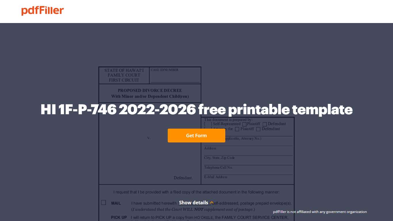 2022-2026 Form HI 1F-P-746 Fill Online, Printable, Fillable, Blank - pdfFiller